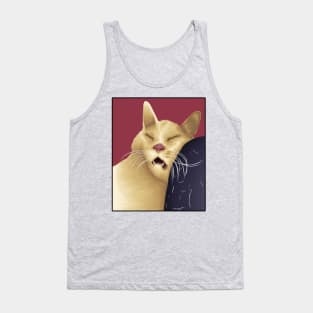 Sleepy Funny Cat Tank Top